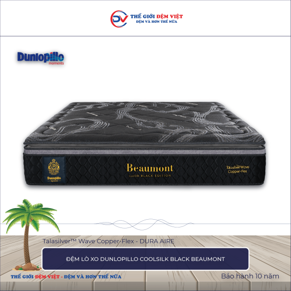 Đệm lò xo Dunlopillo CoolSilk BLACK Beaumont